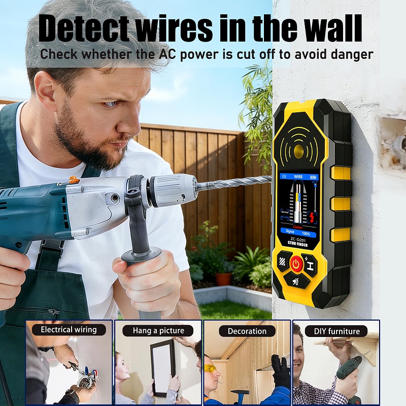 Stud Finder Center Finder Edge - Detector de vigas ZC-D201 4 en