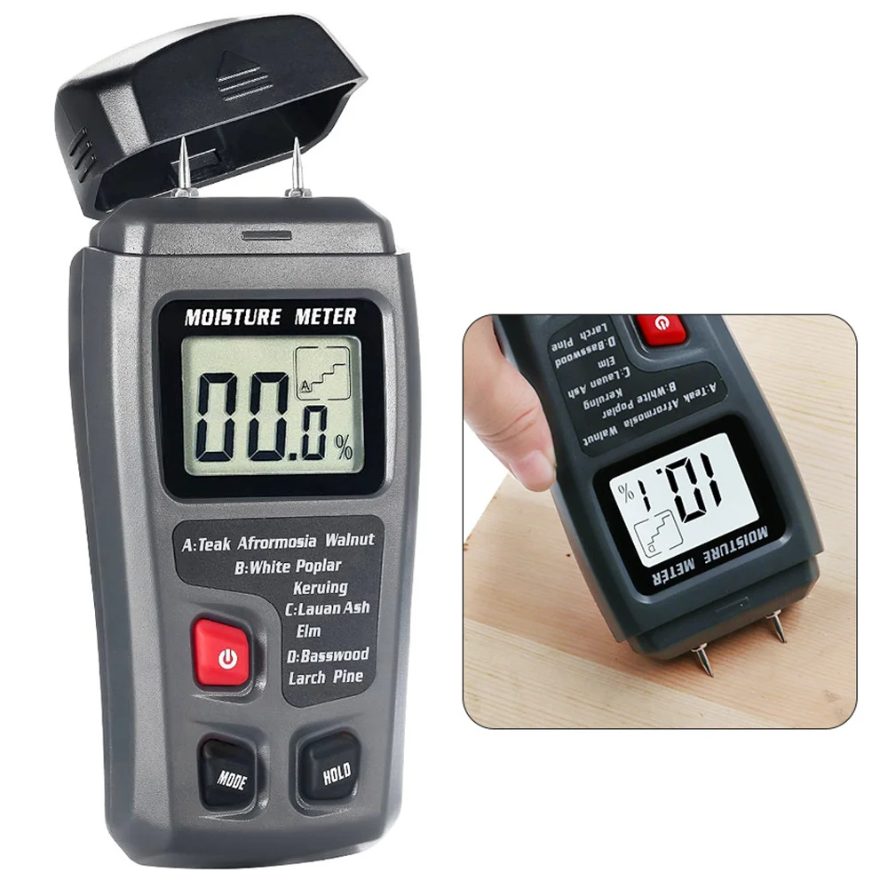 Moisture Meter Wall Wood - Higrómetro EMT10 con Pantalla LCD Grande