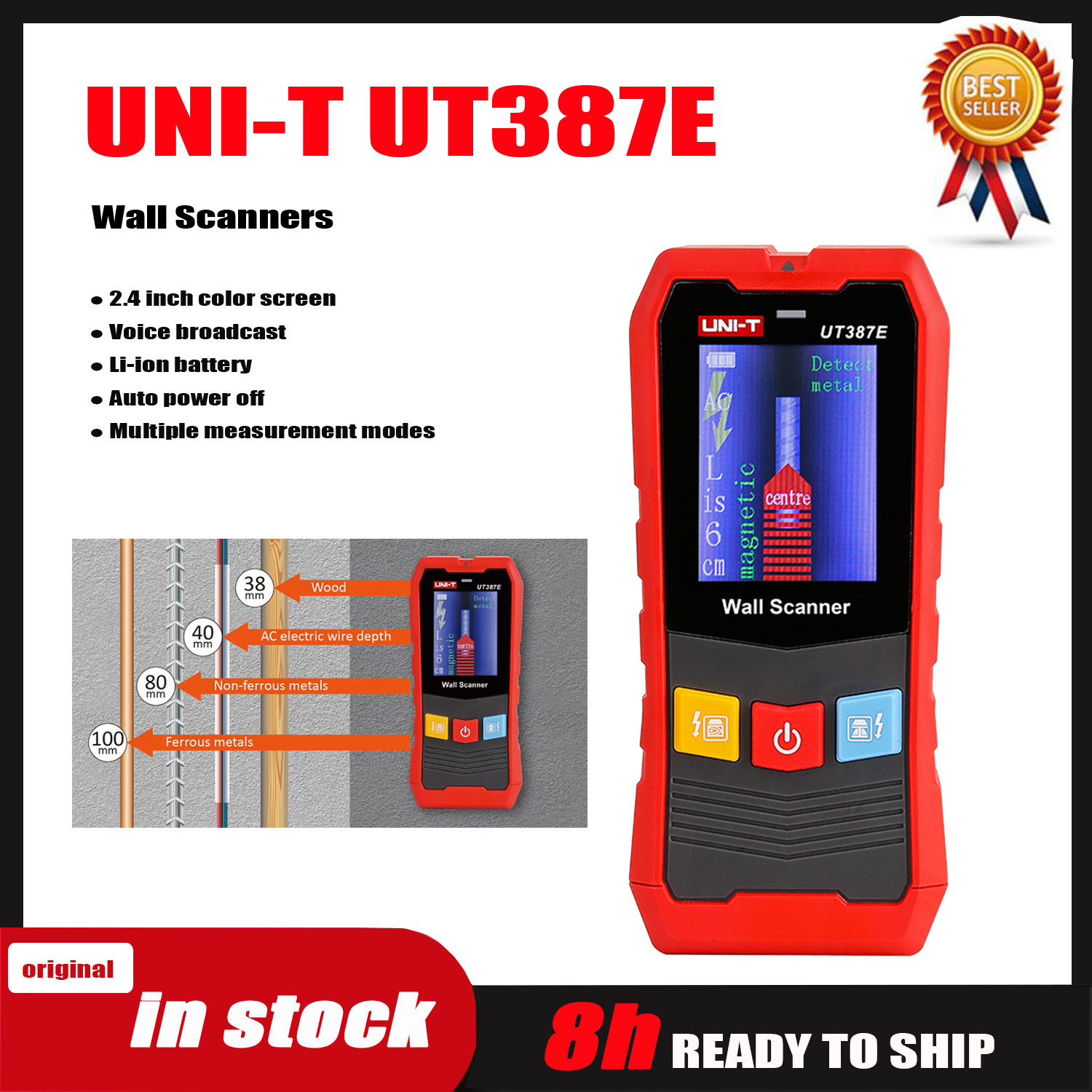 Stud Detector With Metal Ac Wire - UNI-T UT387E UT387LM UT387S Escáneres de