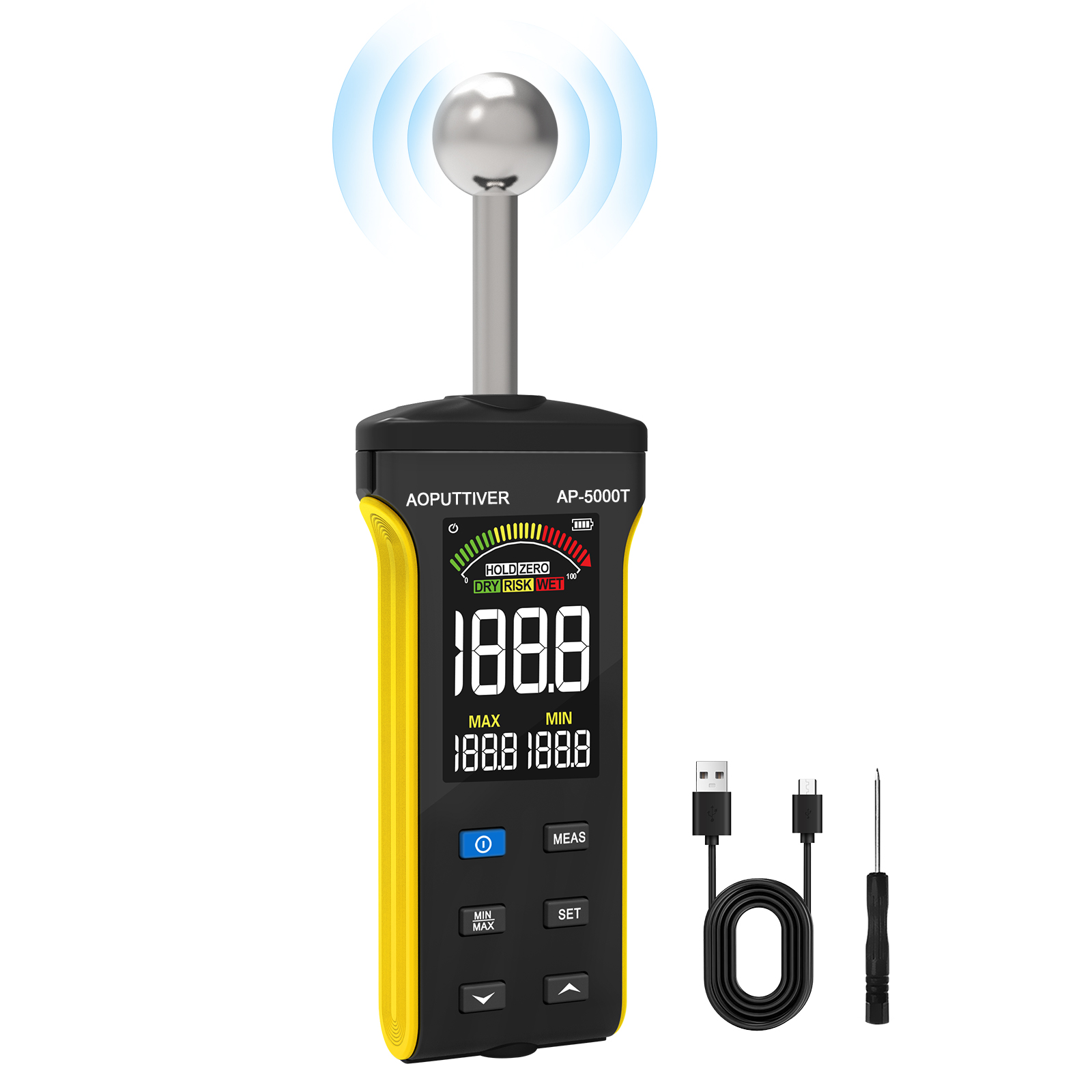 Moisture Meter Wall Wood - Medidor de humedad no destructivo Holdpeak