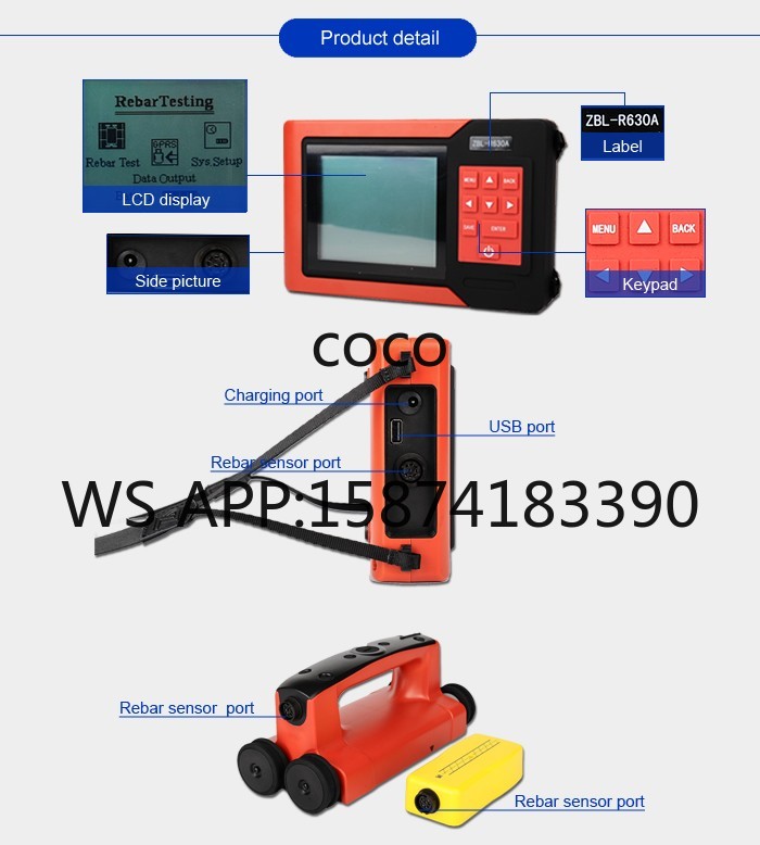 Wall Scanner For Concrete - Escáner de barras de refuerzo ZBL-R630A,