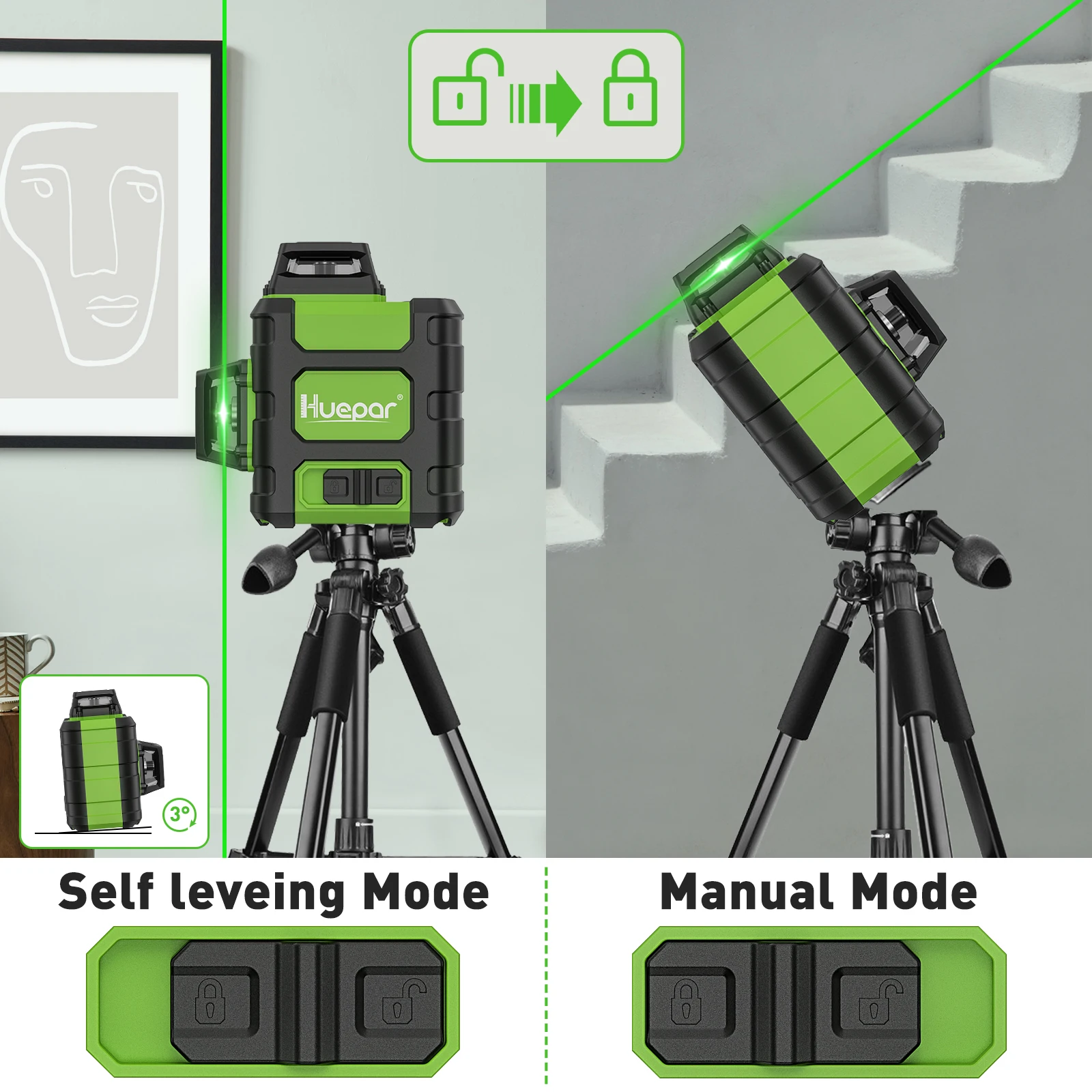 Huepar HM03CG Nivel láser Rayo - Stud Finder With Laser Level reseña y precio