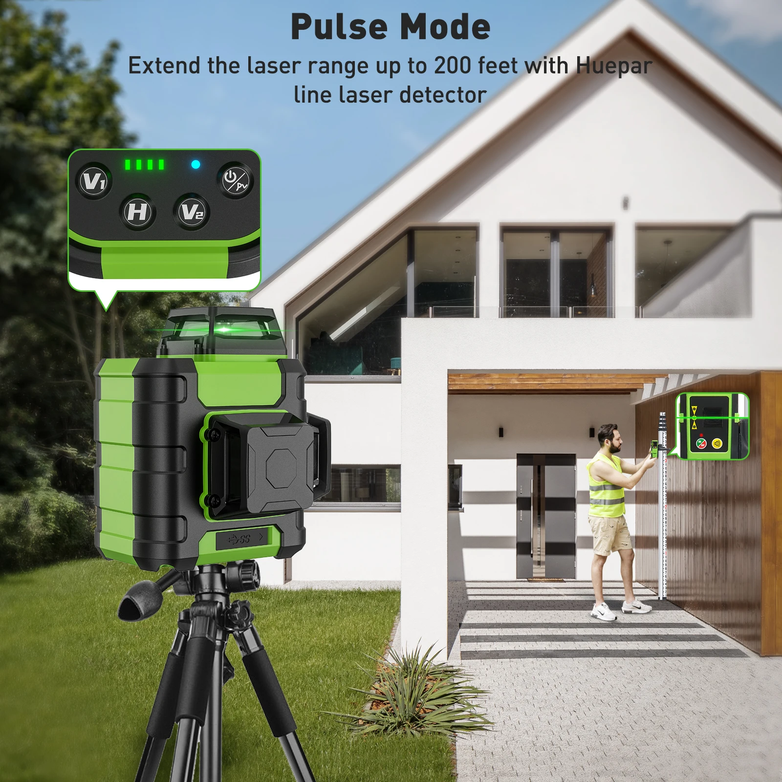 Huepar HM03CG Nivel láser Rayo - Stud Finder With Laser Level reseña y precio