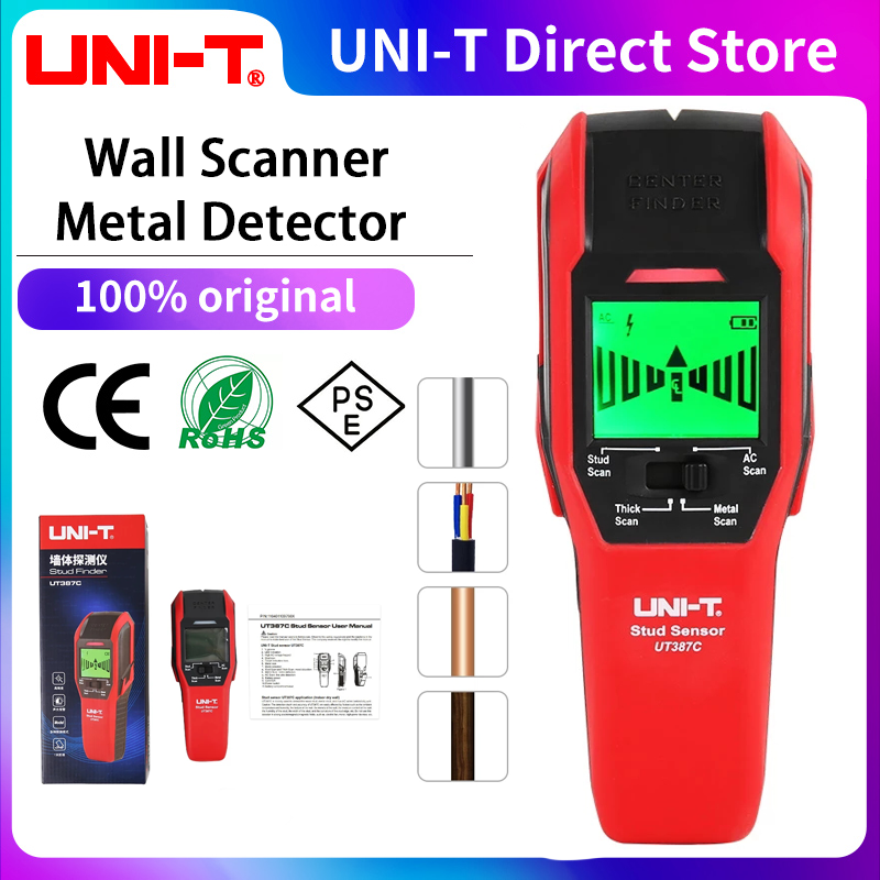 UNI-T UT387C Escáner de pared  - Wall Scanner Rebar Detector reseña y precio