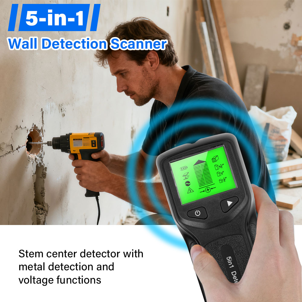 Detector de paredes 5 en 1: de - Stud Finder Wall Scanner 5 In 1 reseña y precio