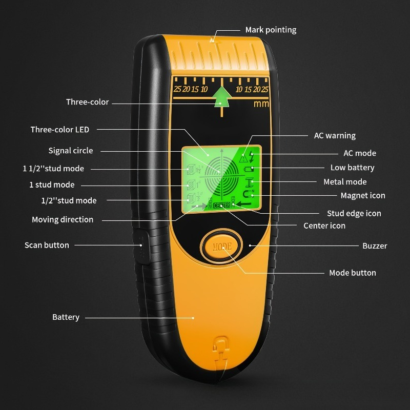 Detector Multifuncional de Par - Wall Scanner Rebar Detector reseña y precio