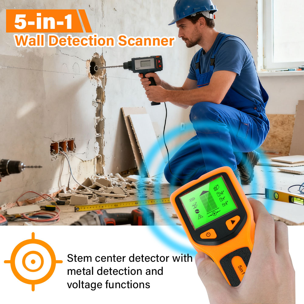 Detector de vigas de pared 5 e - Stud Finder Wall Scanner 5 In 1 reseña y precio