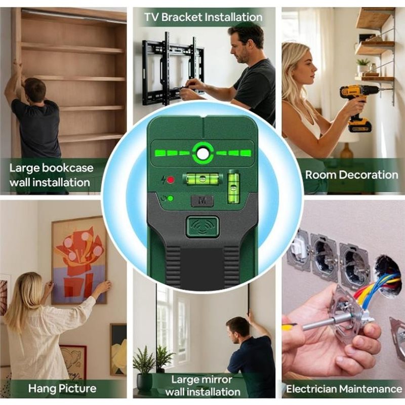 Escáner de pared ABKP 6 en 1 c - Stud Finder With Laser Level reseña y precio