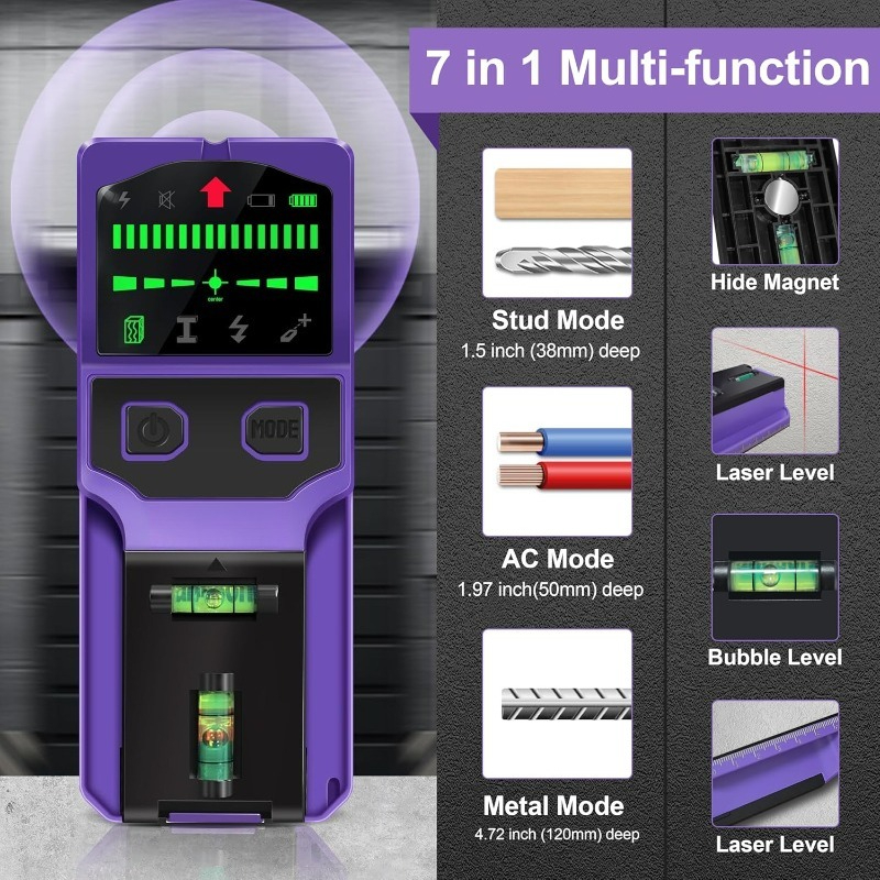 Buscador de vigas Escáner de p - Stud Finder With Laser Level reseña y precio
