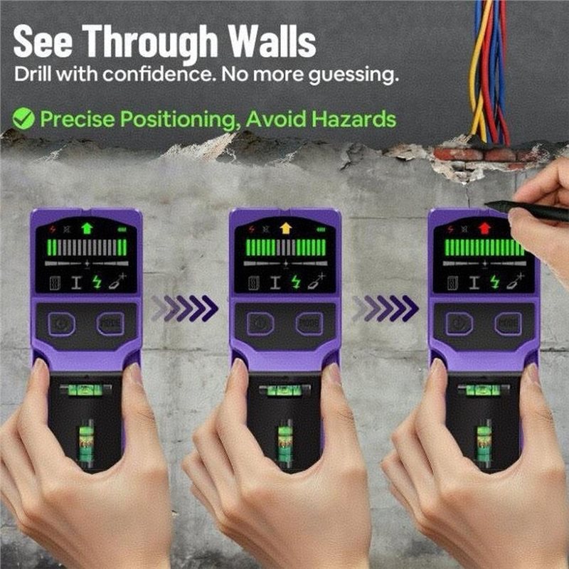 Escáner de paredes ABUH, detec - Stud Finder With Laser Level reseña y precio