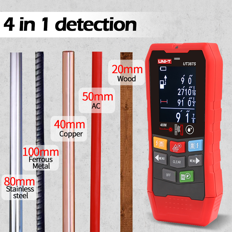 UNI-T Detector de Metales 4 en - Stud Detector With Metal Ac Wire reseña y precio