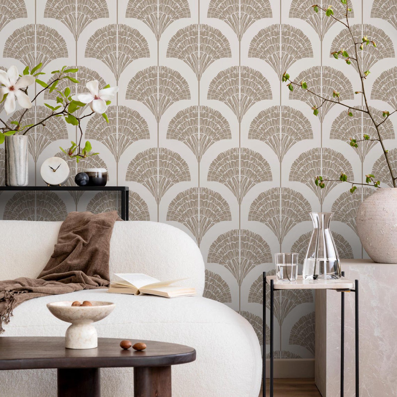 Papel pintado Beige Boho Arcos - Moisture Meter Wall Wood reseña y precio